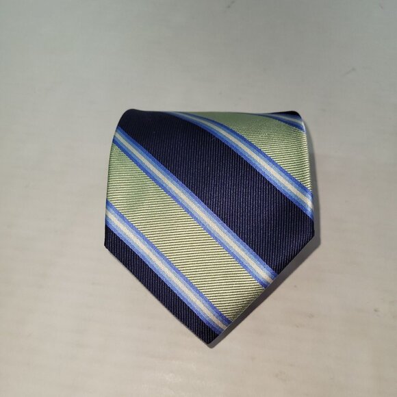 Brooks Brothers 346 Tie Mens Necktie Blue Green Stripe Silk Made In USA Preppy - Picture 3 of 7